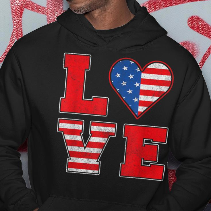 Red White And Blue For Love American Flag Hoodie Unique Gifts