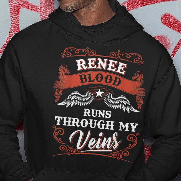 Renee Blood Runs Through My Veins Family Christmas Hoodie Funny Gifts