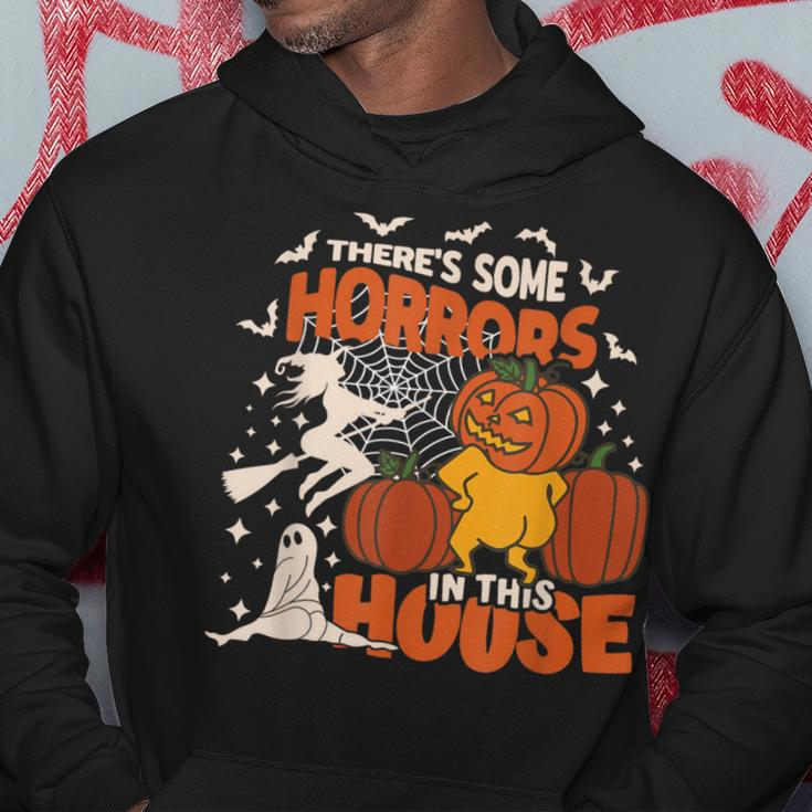 There's Some Horrors In This House Ghost Pumpkin Halloween Hoodie Unique Gifts