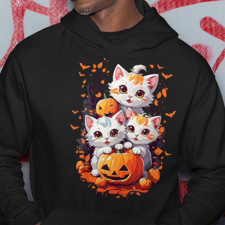 Retro Cute Cat Halloween Season Costume Night Party Hoodie Unique Gifts