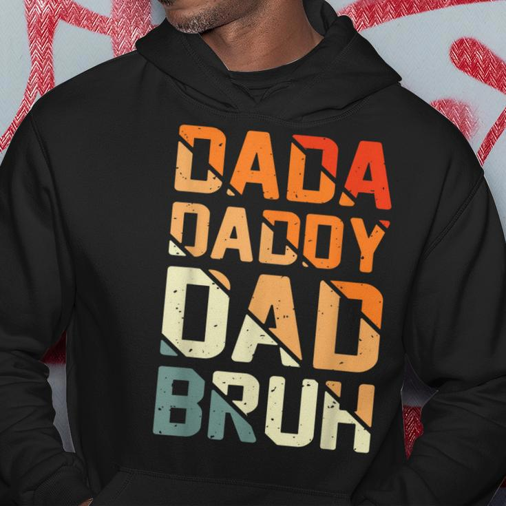Retro Dada Daddy Dad Bruh Fathers Day Vintage Funny Father Hoodie Unique Gifts