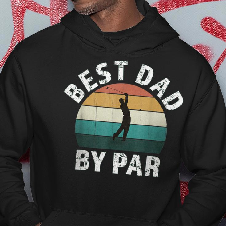 Retro Golfer Dad Fun Vintage Sunset Father Playing Golf Pun Hoodie Unique Gifts