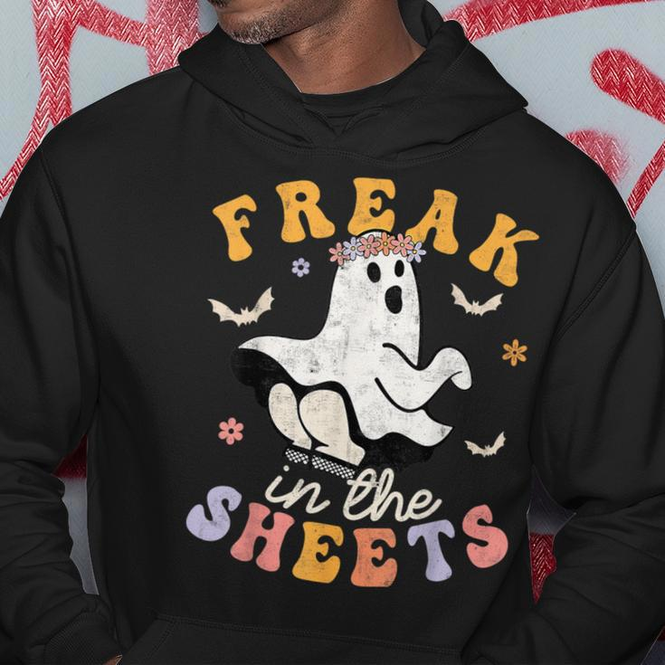 Retro Halloween Freak In The Sheets Ghost Boo Spooky Season Hoodie Unique Gifts