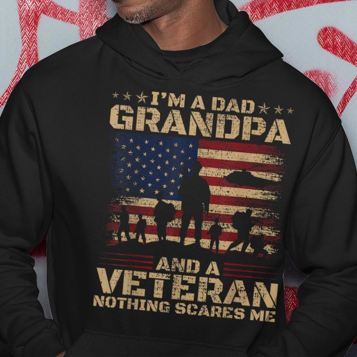 Retro Im A Dad Grandpa And Veteran Fathers Day Grandpa Papa Hoodie Funny Gifts