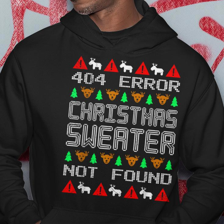 Retro Programmer Coder Ugly Christmas 404 Error It Hoodie Unique Gifts