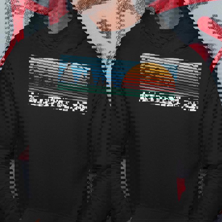 Retro Sunset Stripes Alleene Arkansas Hoodie Unique Gifts
