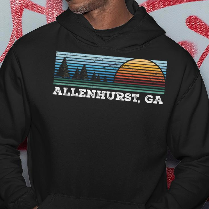 Retro Sunset Stripes Allenhurst Georgia Hoodie Unique Gifts