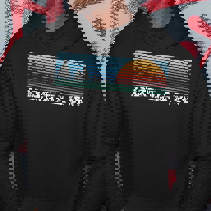 Retro Sunset Stripes Arvilla West Virginia Hoodie Unique Gifts