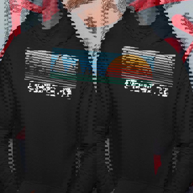 Retro Sunset Stripes Cuney Texas Hoodie Unique Gifts