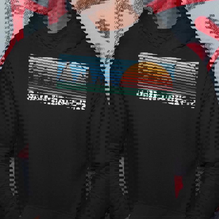 Retro Sunset Stripes Glenn Heights Texas Hoodie Unique Gifts