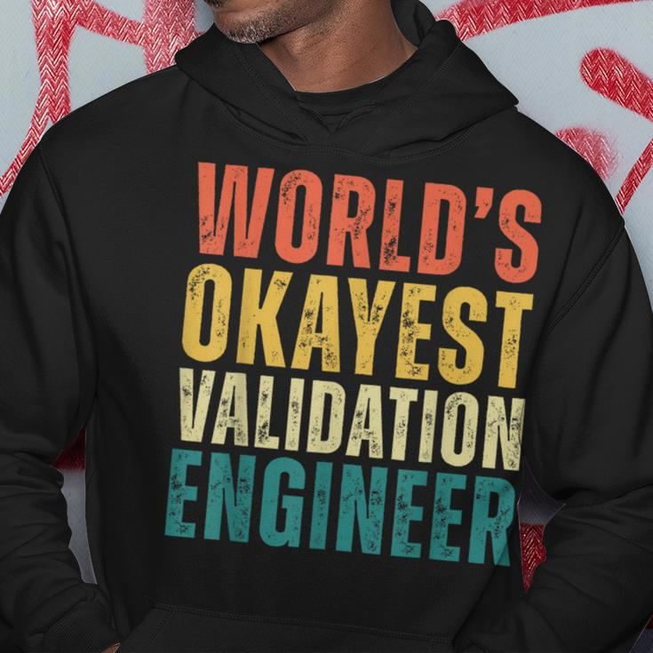 Retro World's Okayest Validation Engineer Engineering Hoodie Unique Gifts