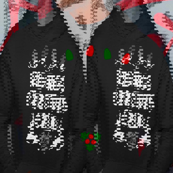 Ridings Name Gift Christmas Crew Ridings Hoodie Funny Gifts