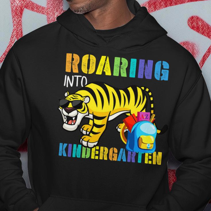 Roaring Into Kindergarten Tiger Back To School From Teacher Hoodie Unique Gifts