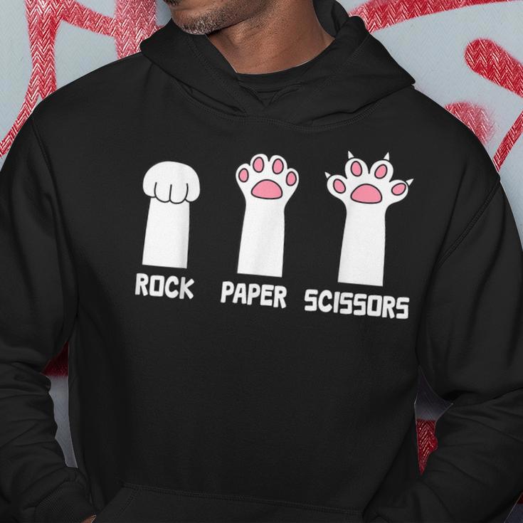 Rock Paper Scissors Cat Paws Game Cute Paw Cat Hoodie Unique Gifts