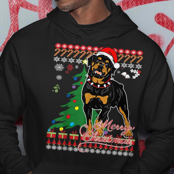 Rottweiler Ugly Christmas Sweater Hoodie Unique Gifts