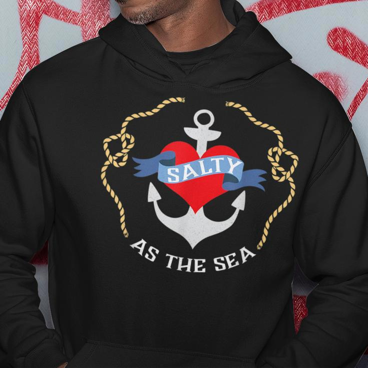 Salty As The Sea Nautical Anchor Hoodie Unique Gifts