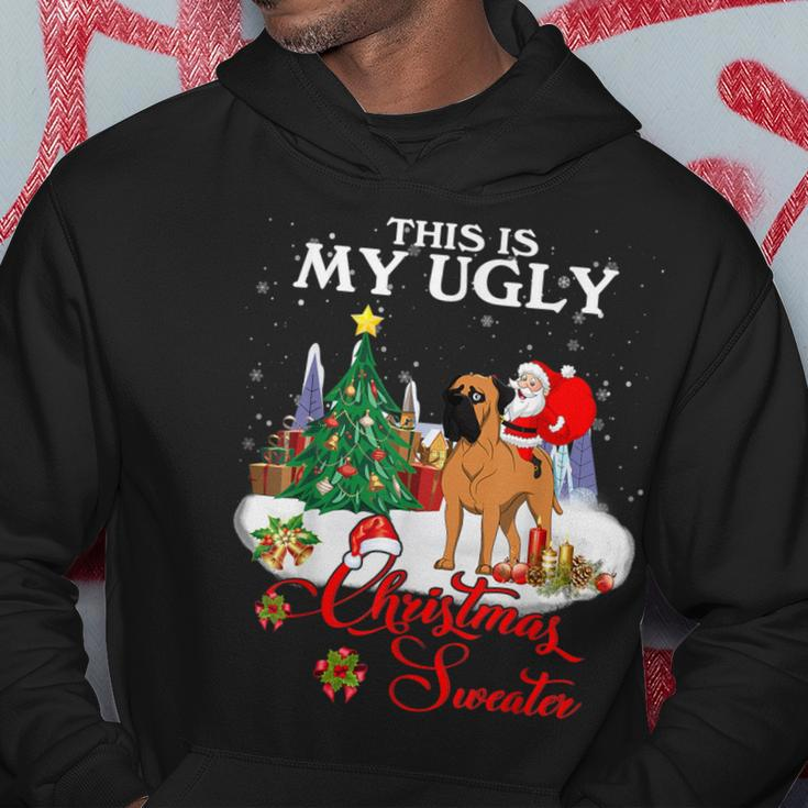 Santa Riding Bullmastiff This Is My Ugly Christmas Sweater Hoodie Unique Gifts