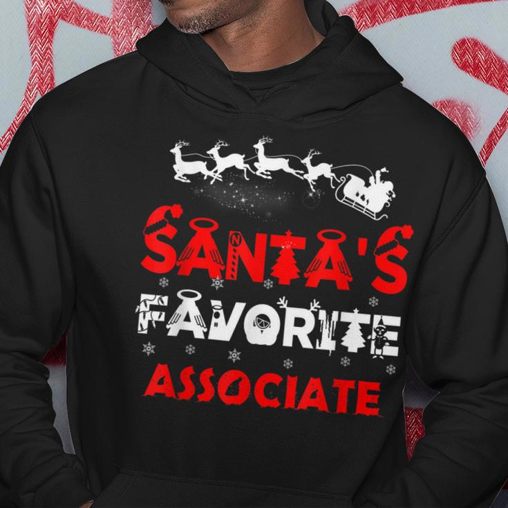 Santas Favorite Associate Funny Job Xmas Gifts Hoodie Unique Gifts