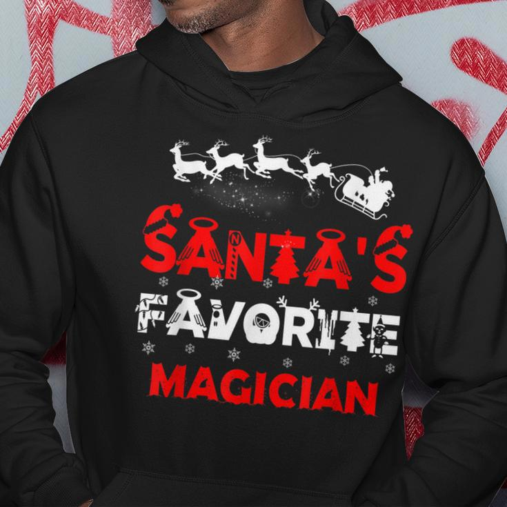 Santas Favorite Magician Funny Job Xmas Gifts Hoodie Unique Gifts