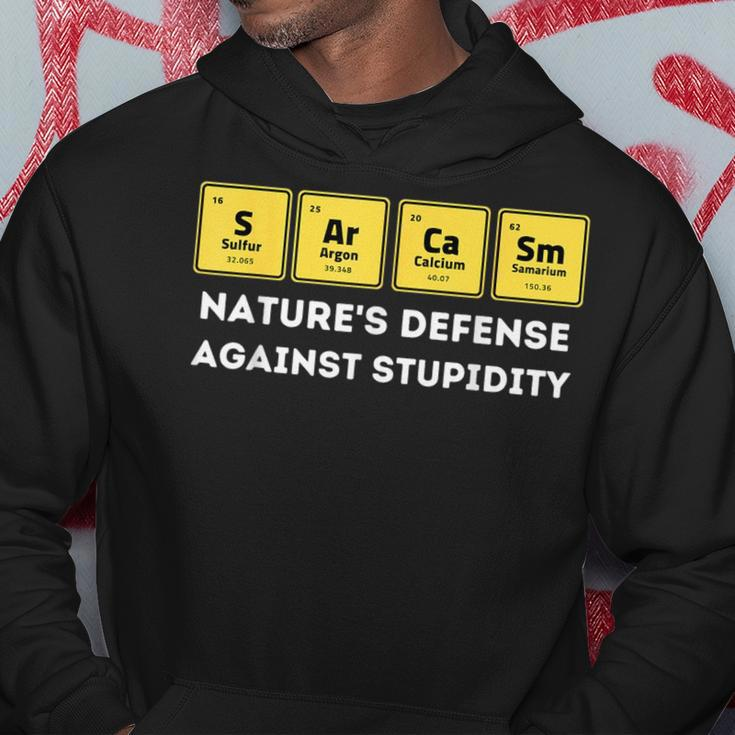 Sarcasm Natures Defense Periodic Table Elements Chemistry Hoodie Unique Gifts
