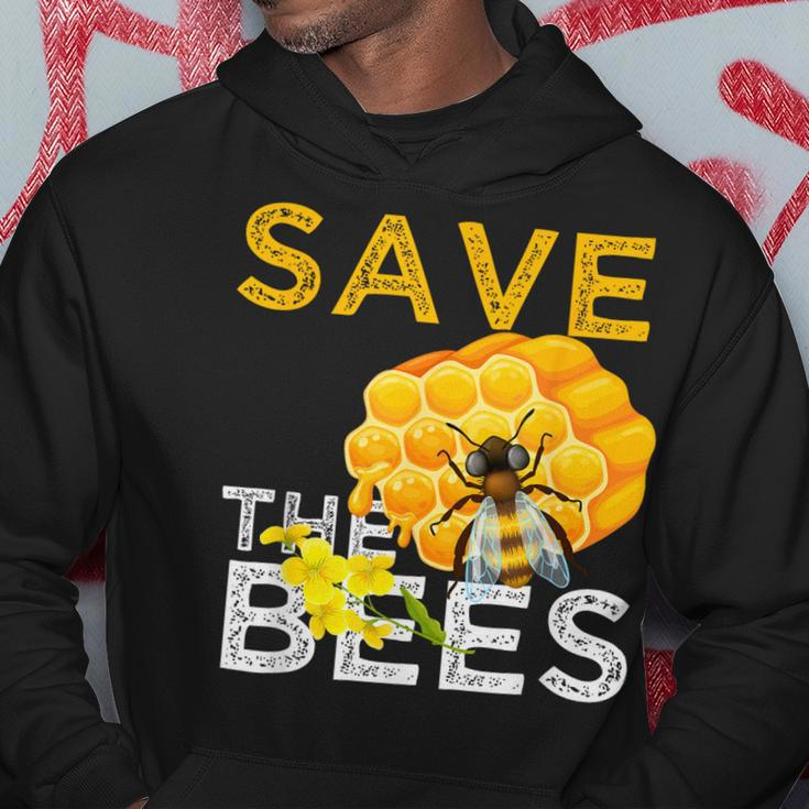 Savethe Bees Keeper Climatechange Flowers And Bees Themes Hoodie Funny Gifts