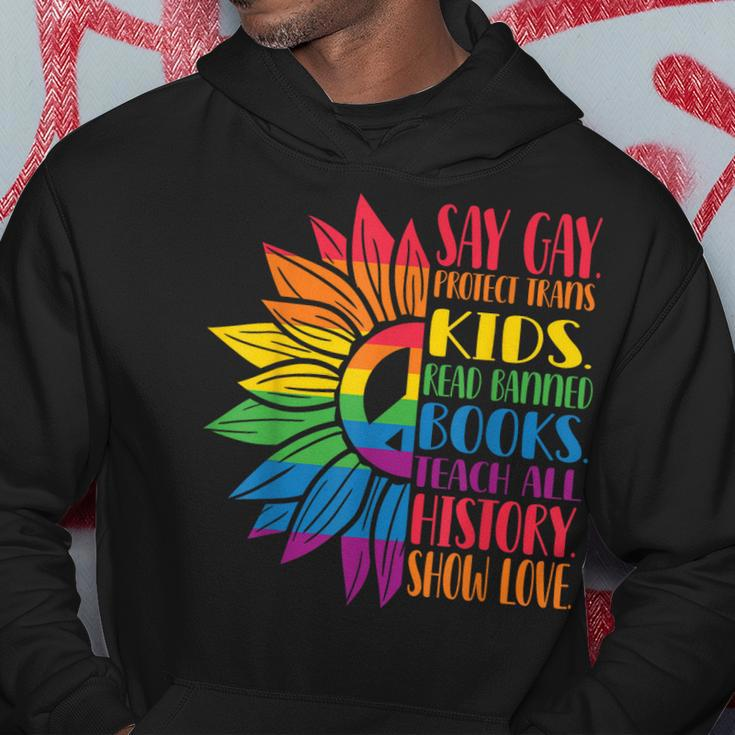 Say Gay Protect Trans Kids Read Banned Books Pride Month Hoodie Unique Gifts