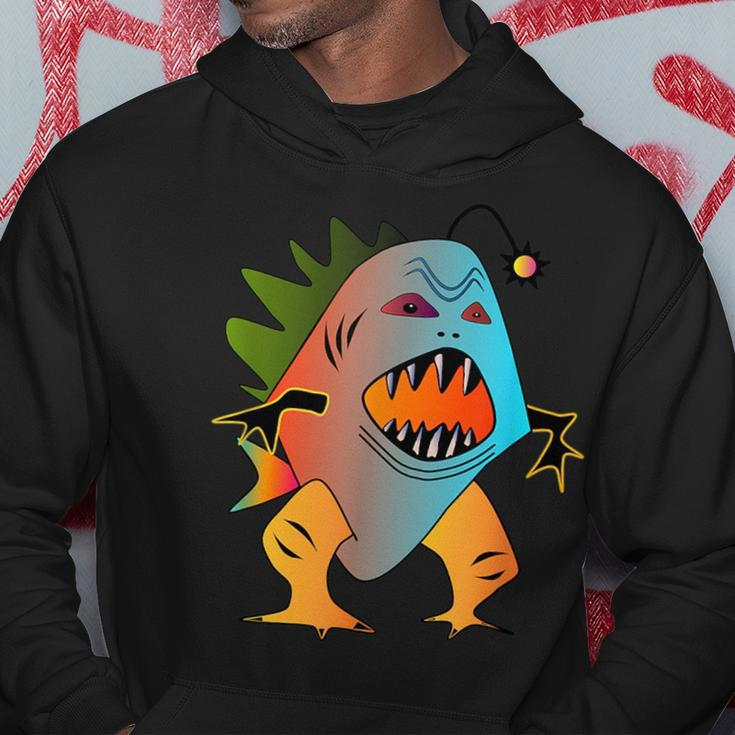 Scary Colorful Fish Sea Monster Creature Graphic Hoodie Unique Gifts