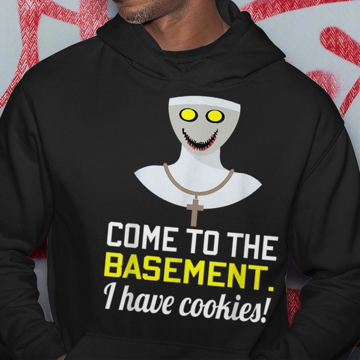 Scary Demon Nun Come To The Basement I Have Cookies Hoodie Unique Gifts
