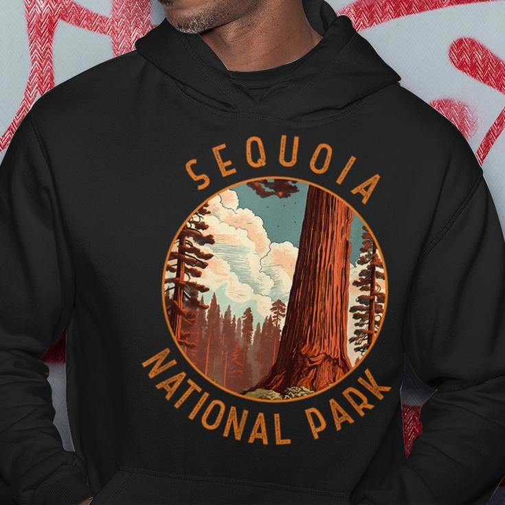 Sequoia National Park Illustration Distressed Circle Hoodie Funny Gifts