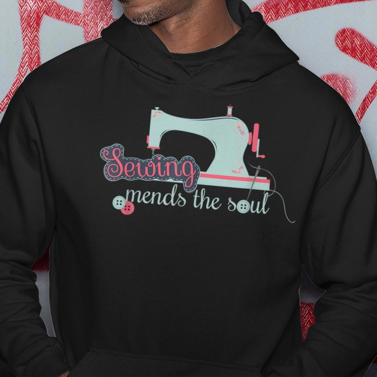 Sewing Mends The Soul Funny Sewing Kit For Quilting Lover Hoodie Unique Gifts
