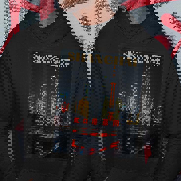 Shanghai Art China Vintage Travel Pearl Tower Hoodie Unique Gifts