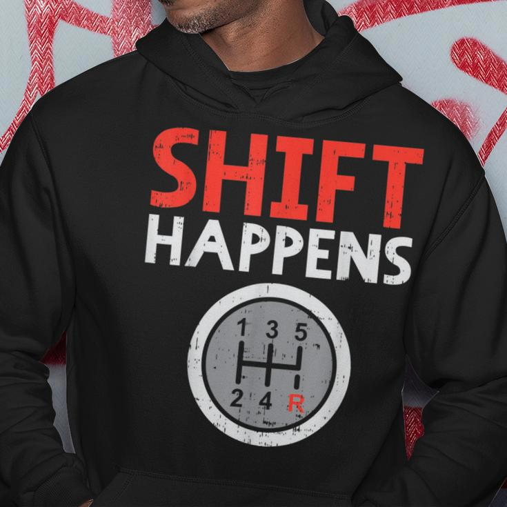 Shift Happens Funny Car Gear Pun Race Driver Racing Gift Driver Funny Gifts Hoodie Unique Gifts