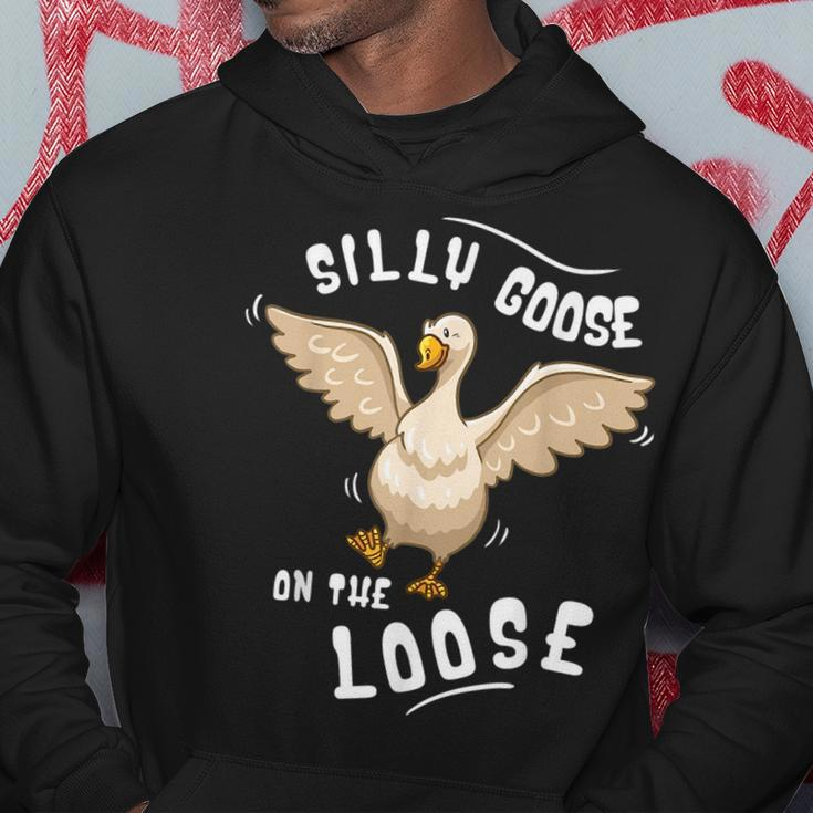 Silly Goose On The Loose Geese Lover Silly Person Hoodie Unique Gifts