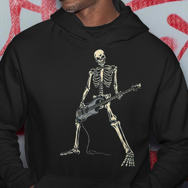 Skeleton Playing Bass For Bassist And Bass Guitar Players Hoodie Unique Gifts