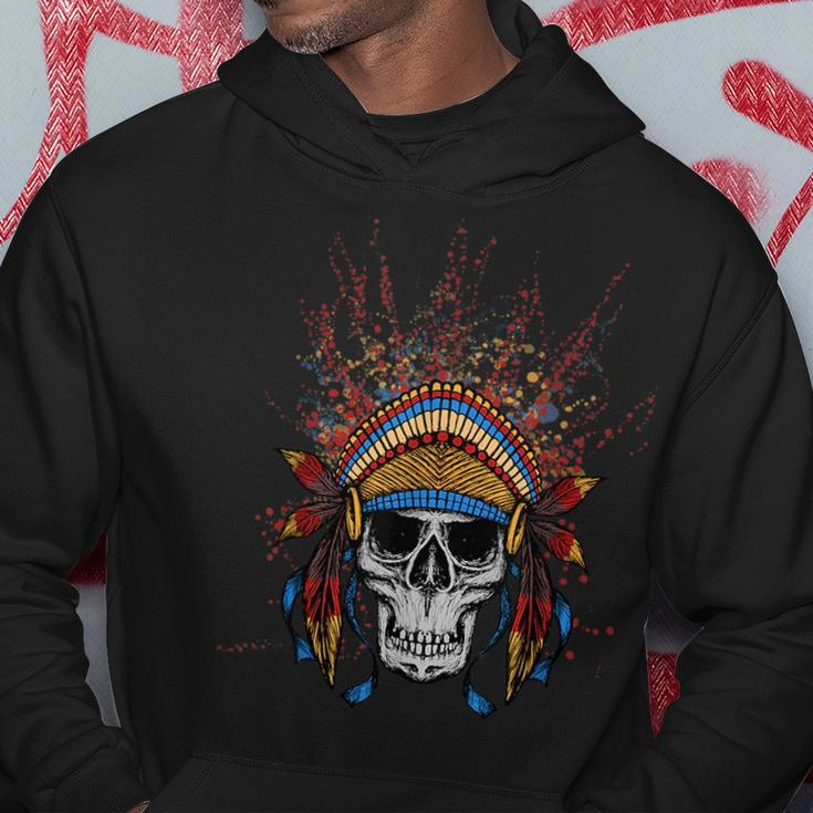 Skull And Headdress Native American Gift Indian Hoodie Unique Gifts