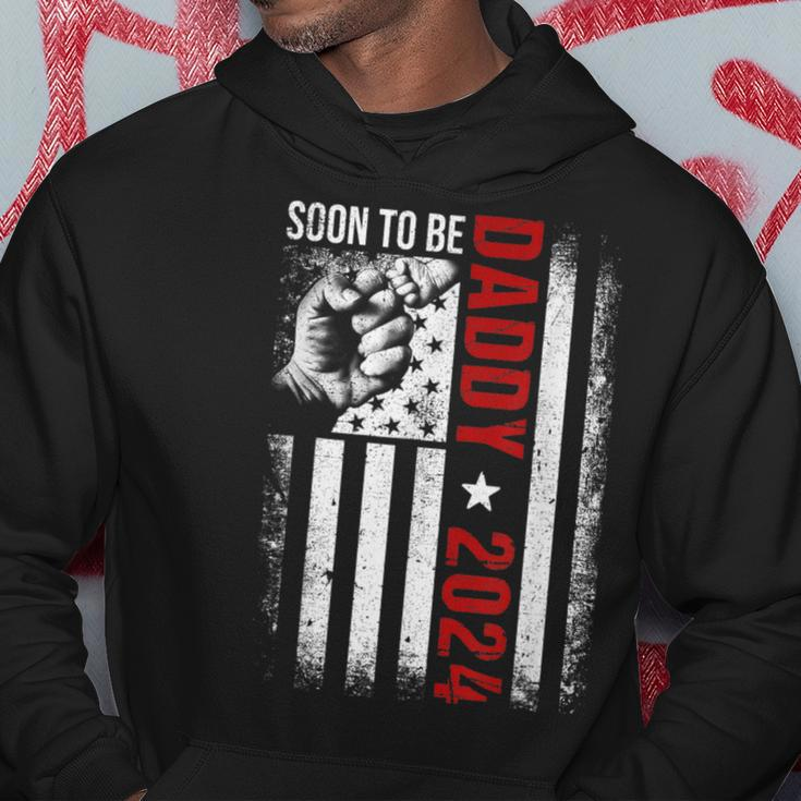 Soon To Be Daddy Est 2024 New Dad Pregnancy Fathers Day Hoodie Personalized Gifts