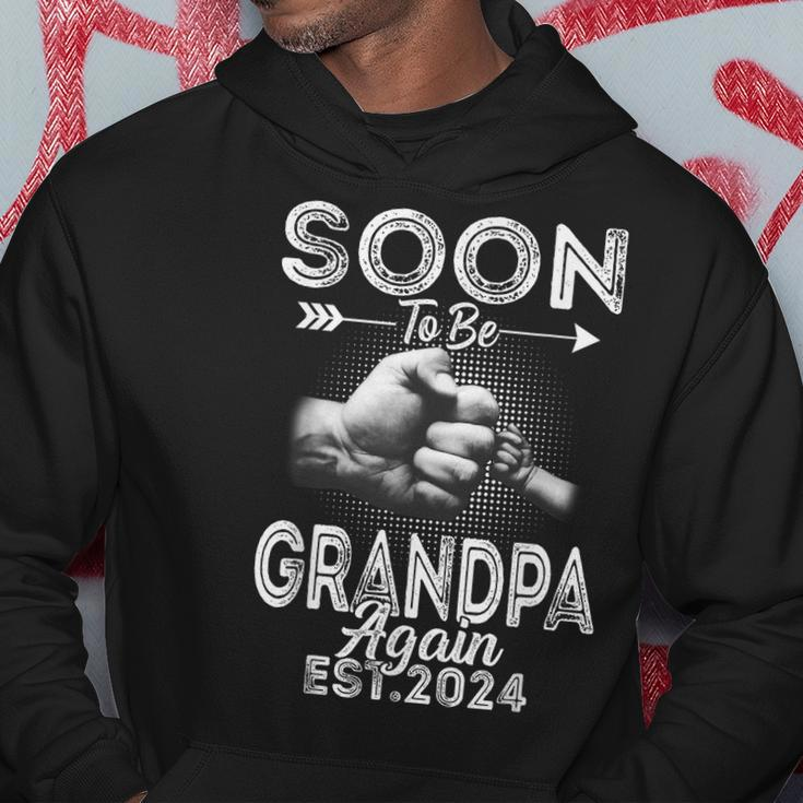 Soon To Be Grandpa Again 2024 Funny Pregnancy Announcement Hoodie Unique Gifts