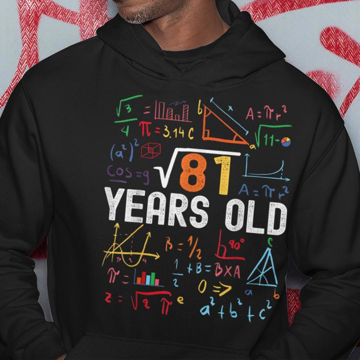 Square Root Of 81 9Th Birthday 9 Years Old Birthday Hoodie Unique Gifts