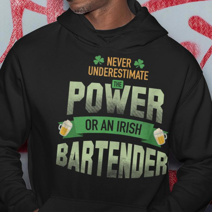 St Patrick's Day Bartender Ideas Never Underestimate Hoodie Funny Gifts