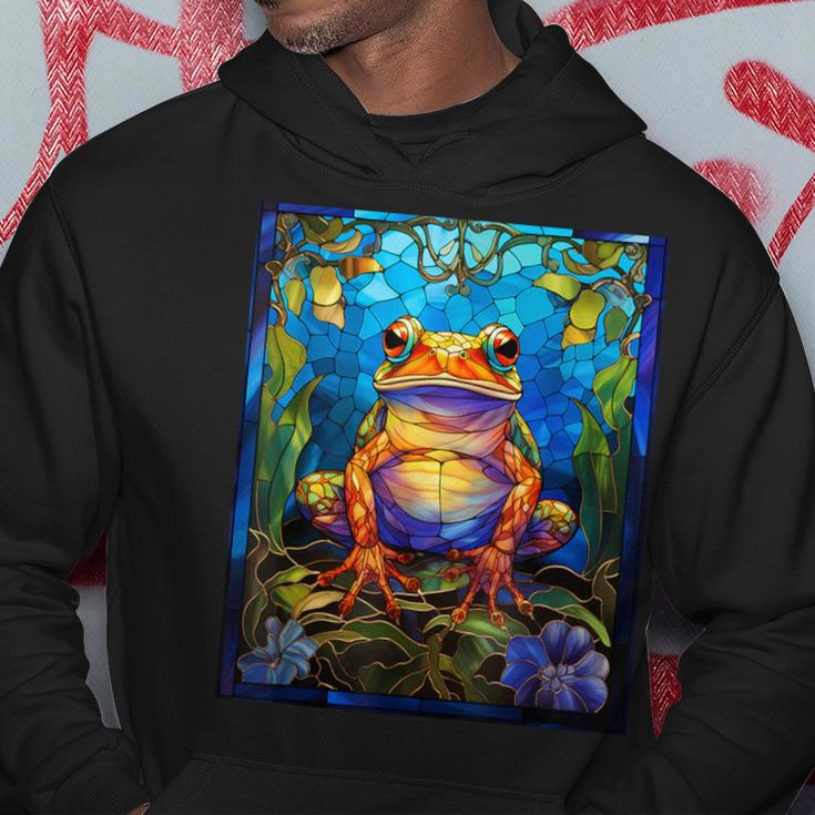Stained Glass Style African Bullfrog Hoodie Unique Gifts
