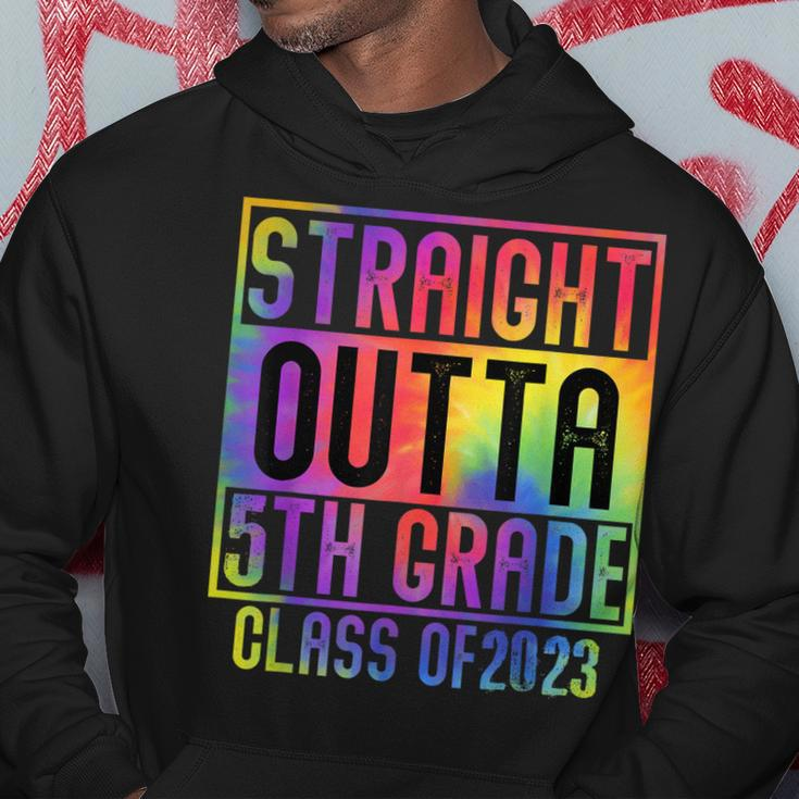 Straight Outta 5Th Grade Class Of 2023 Graduation Tie Dye Hoodie Unique Gifts