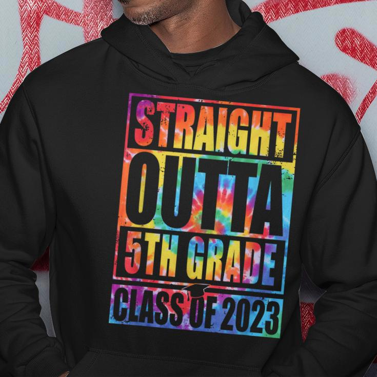 Straight Outta 5Th Grade Graduation Class Of 2023 Tie Dye Hoodie Unique Gifts