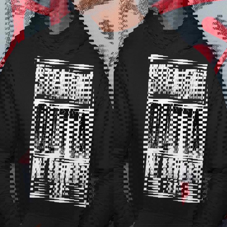Straight Outta My Comfort Zone Self-Improvement Motivational Hoodie Unique Gifts