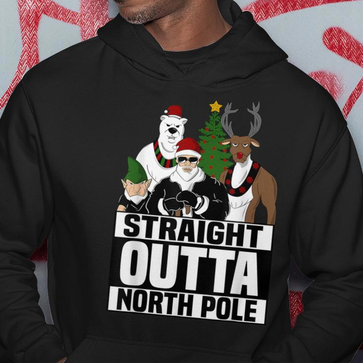 Straight Outta North Pole Christmas Pajama Hoodie Unique Gifts