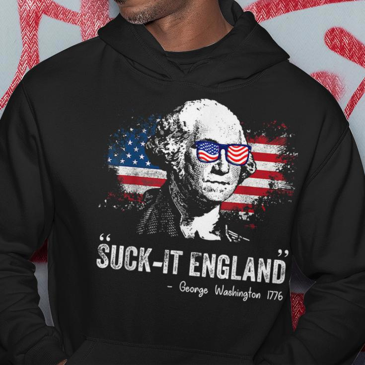 Suckit England Funny 4Th Of July George Washington 1776 1776 Funny Gifts Hoodie Unique Gifts