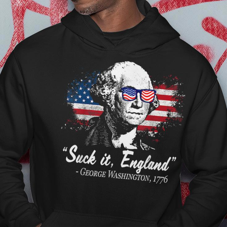 Suckit England Funny 4Th Of July George Washington 1776 Hoodie Unique Gifts
