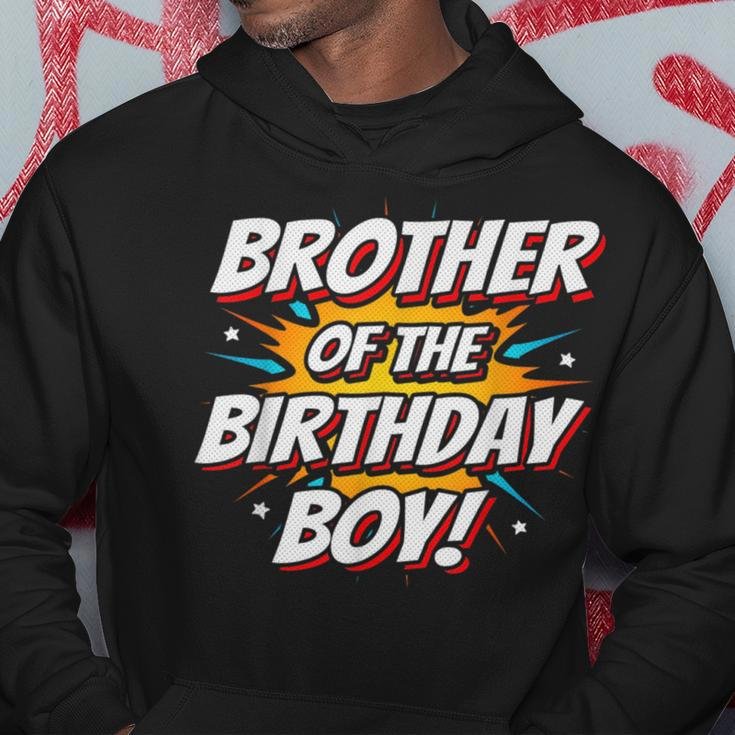 Superhero Party Comics Birthday Brother Of Birthday Boy Funny Gifts For Brothers Hoodie Unique Gifts