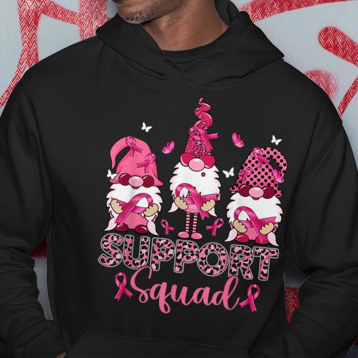 Support Squad Gnome Pink Warrior Breast Cancer Awareness Breast Cancer Awareness Funny Gifts Hoodie Unique Gifts