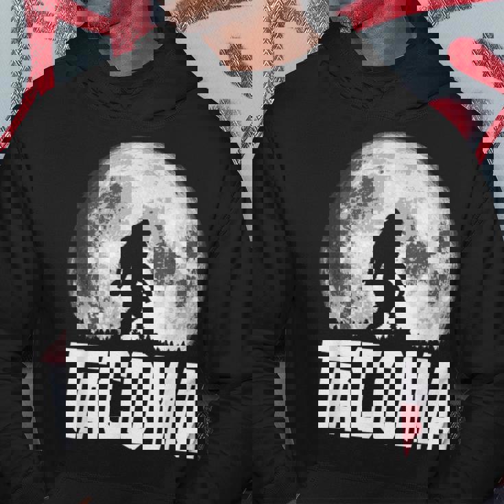 Tacoma Bigfoot Vintage Full Moon Retro Squatch State Pride Hoodie Unique Gifts