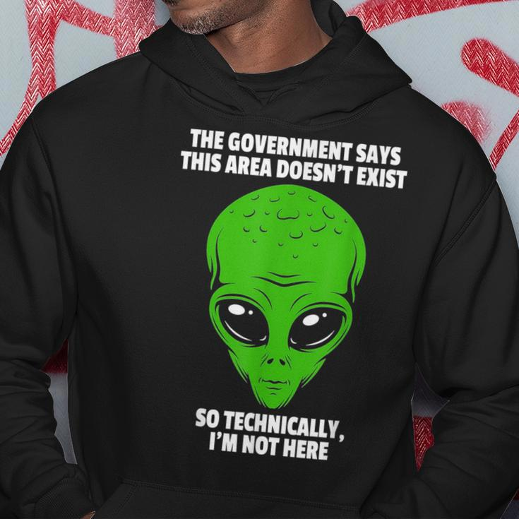 Technically Im Not Here Funny Alien Alien Funny Gifts Hoodie Unique Gifts